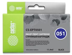 Картридж струйный Cactus CS-EPT0501 черный (11.4мл) для Epson Stylus Color 400/440/460/500/600/640/660/670/700/750