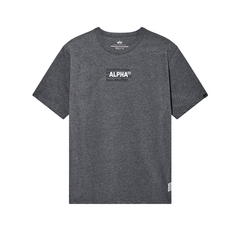 Футболка Alpha Industries Code Graphic Tee Dark Charcoal Heather (Темно-серый)