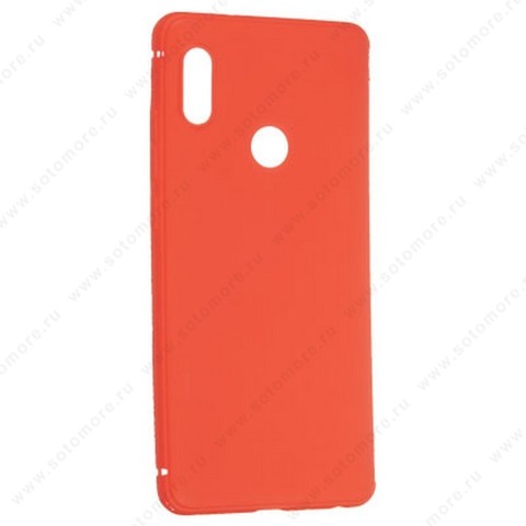 Накладка силиконовая Soft Touch ультра-тонкая для Xiaomi Redmi Note 5 Pro красная