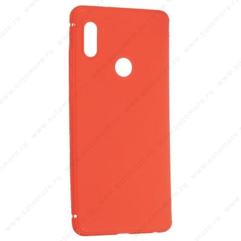 Накладка силиконовая Soft Touch ультра-тонкая для Xiaomi Redmi Note 5 Pro красная