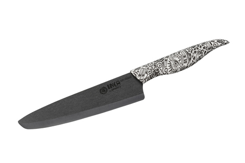 Нож Samura Inca Шеф, 18,7 см, чёрная циркониевая керамика