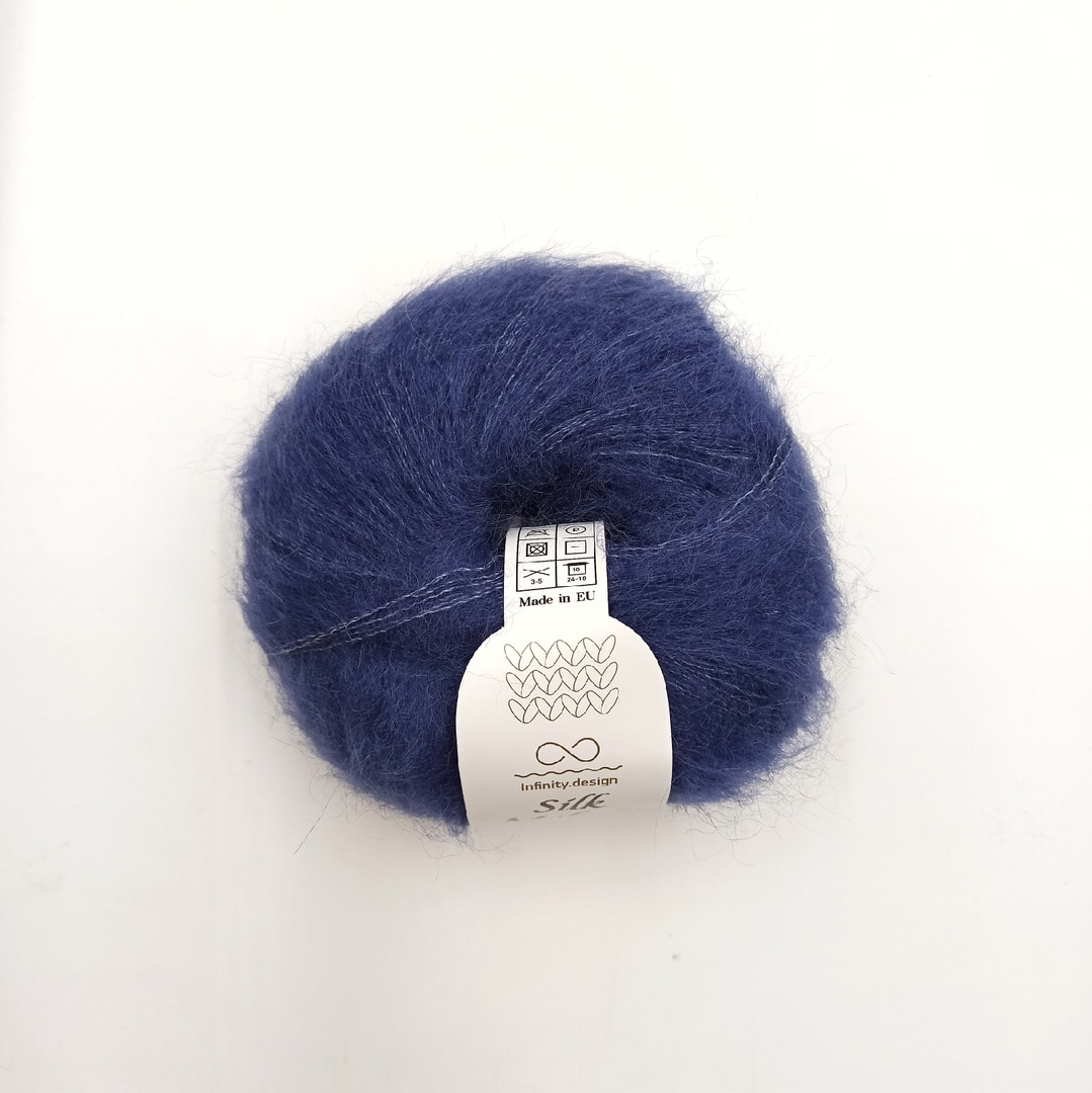 Silk Mohair кидмохер шелк синий тёмный