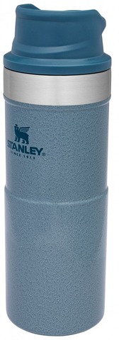 Картинка термостакан Stanley Classic Trigger Action 0,35L One hand 2.0 голубой - 3