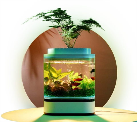 Акваферма Desgeo Geometry Mini Lazy Fish Tank Pro C300 (green)