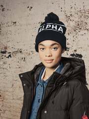 Шапка Alpha Industries Essential Pom Beanie Black (Черная)