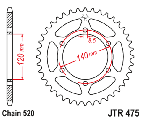 Звезда ведомая JTR475-42