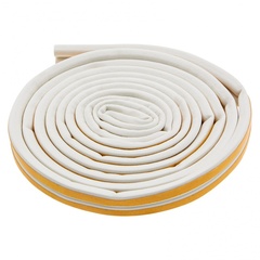 Уплотнитель резиновый, 6 м, профиль "D", белый Сибртех