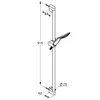 Kludi 676400500 Kludi 6764005-00 Fizz Душевой гарнитур H=900 мм, Ø90 мм, 1 режим, 25 л/мин