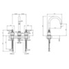 Gessi Venti20 65016#149 Смеситель для раковины, на 3 отв., излив 17.2см., цвет: Finox Brushed Nickel