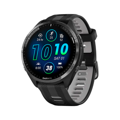 Умные часы Garmin Forerunner 965, 47.1mm, Carbon Gray DLC Titanium Bezel with Black Case and Black/Powder Gray Silicone Band (010-02809-10)