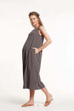 Платье для беременных и кормящих 11494 темно-серый