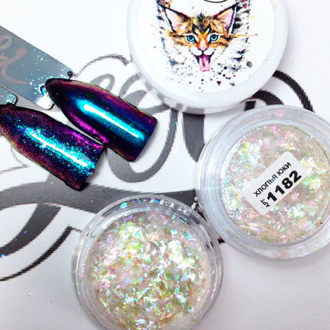 Zoo Nail Хлопья Юки полупрозрачные