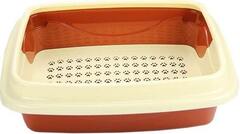 Dogman туалет для кошек Триплекс с сеткой и бортом большой 48*37*12см