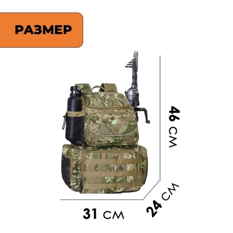 Картинка рюкзак рыболовный Nevo Rhino 9106-NW Khaki green - 2