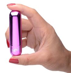 Лиловая вибропуля 10X Rechargeable Vibrating Metallic Bullet - 