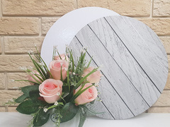 ПОДЛОЖКА D=260 ММ. ДЕРЕВО/БЕЛАЯ 2,5 ММ