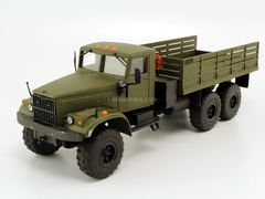 KRAZ-255 flatbed truck khaki SarAvto Agat 1:43