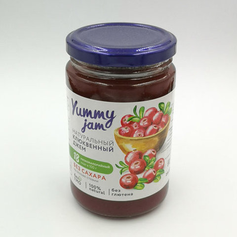 Фрукт. Джем Клюквенный Yummy jam 350мл б/сах б/глю низкокал