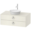 Duravit White Tulip  Тумбочка подвесная, 408x1000x550 мм, 2 ящика с ручкой, цвет: Nordic White HighGloss WT49910H4H4