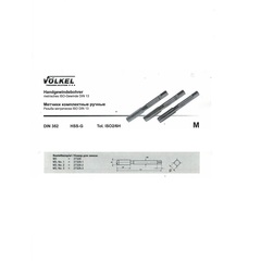 Метчик М 1,6х0,35 (Комплект 3шт) DIN352 HSS-G 6h 32мм a=2,1 Voelkel 27310