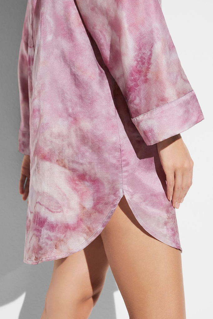 Домашняя сорочка розовый мрамор Zimmerli