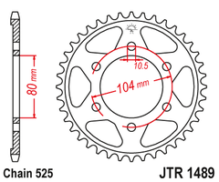 Звезда задняя JTR1489.42 для Kawasaki Z1000
