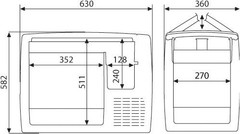 Компрессорный автохолодильник Dometic CoolFreeze CF-50 (12V/24V/220V, 49л)