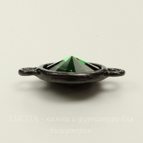 Сеттинг - основа - коннектор TierraCast "Грани" (1-1) для страза 12 мм (цвет-черный никель)