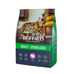 Mr.Buffalo Adult Sterilized сухой корм для стерилизованных кошек (индейка) 1,8 кг