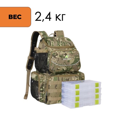 Картинка рюкзак рыболовный Nevo Rhino 9106-NW Khaki green - 3