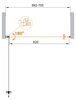 Душевая дверь в нишу Cezares ECO-O-B-1 ECO-O-B-1-95-C-Cr