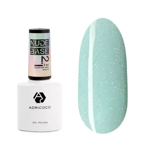 Светоотражающая цветная база ADRICOCO Nude Base 2 in 1 №02 - romance (8 мл.)