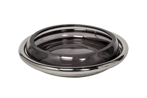 Мыльница стекляная 14х3.5см Garda Decor черная