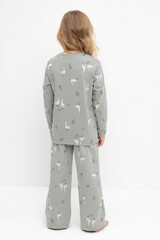 пижама  для девочки  К 1622/горный шалфей,гуси