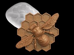 Силиконовый молд Пчела на сотах