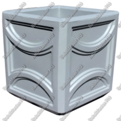 УРНА ЧЕТЫРЕХГРАННАЯ С РЕЛЬЕФОМ, ОКРАШЕННАЯ