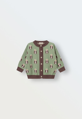 7910-338 Кардиган вязаный (совы)