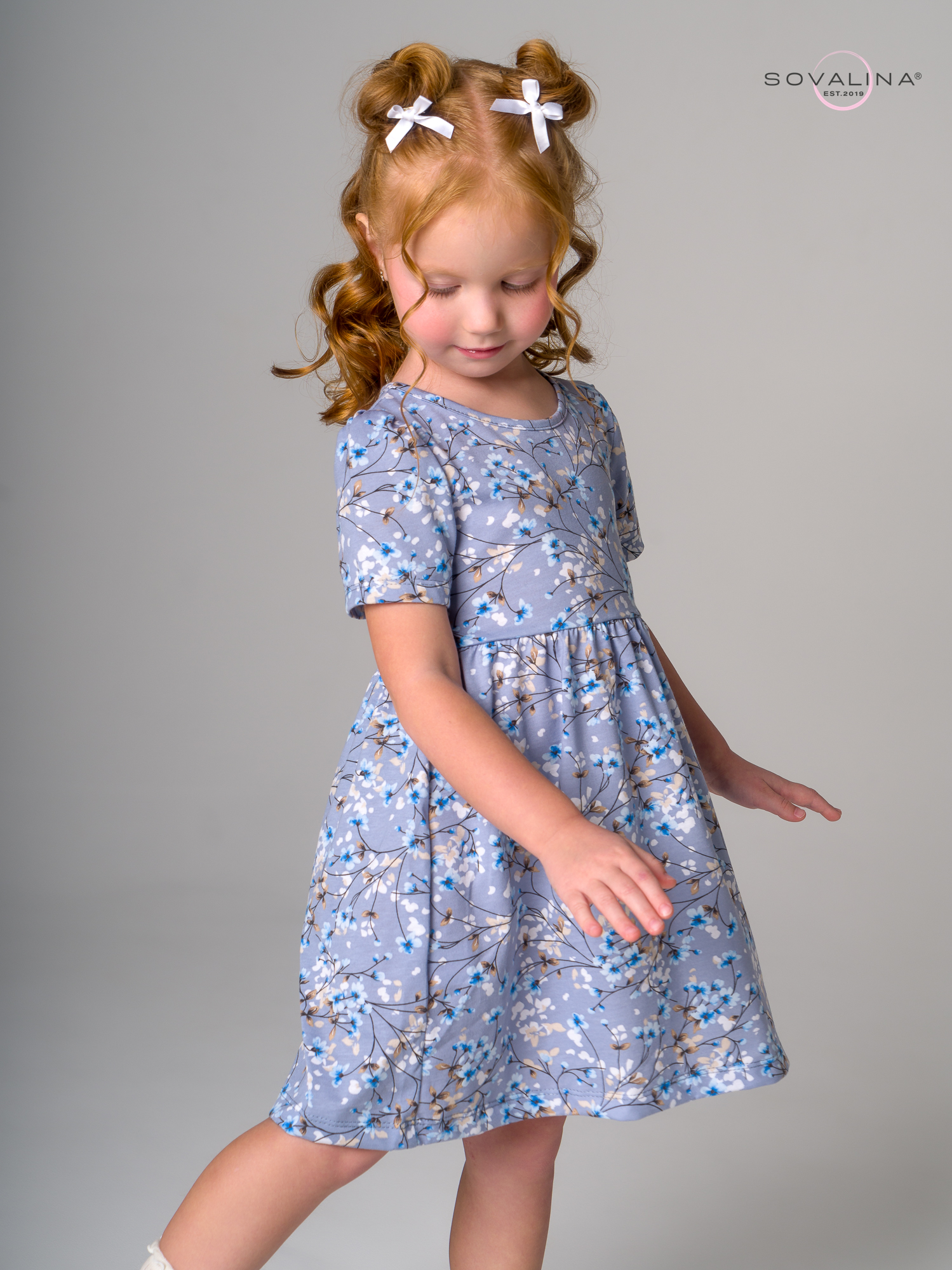 Платье Аленка к/р SG апрель голубой