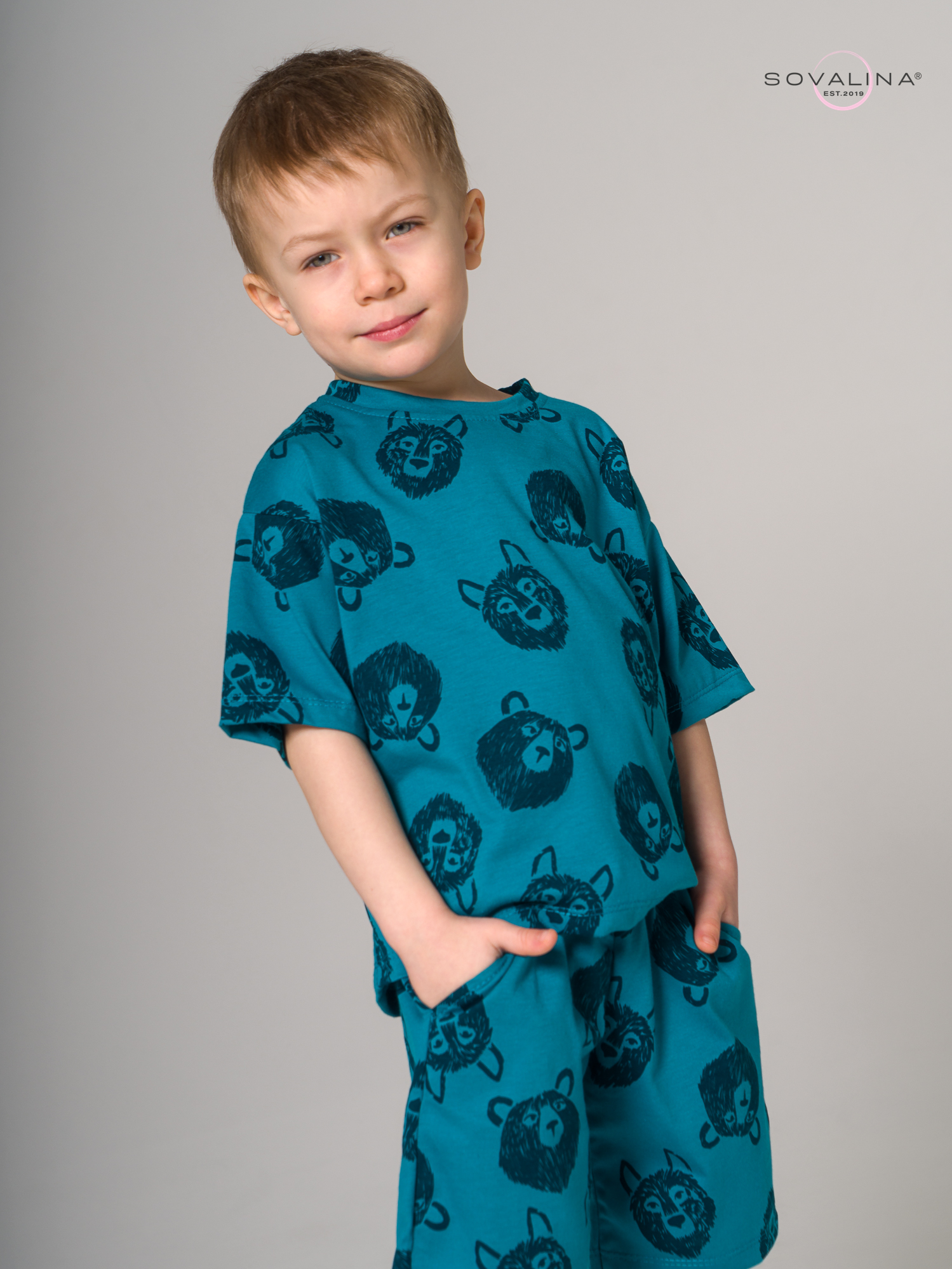 Костюм Light men волки зеленый