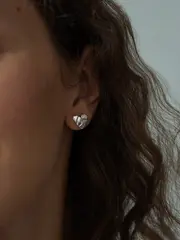 Серьги сердца Folio