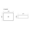 Ceramica Nova Element CN6069 Раковина накладная прямоугольная, 36.1x47.1, цвет: белый
