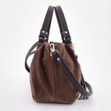 Сумка Саломея 607 эко-замша шоколад