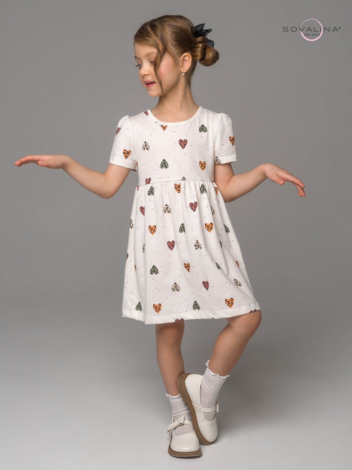 Платье Аленка к/р SG лео крапинка