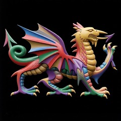 Силиконовый молд № 2415 дракон Правый