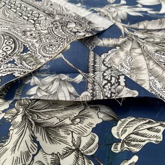 хлопок синий с животными  Dolce Gabbana