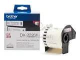 Бумажная клеящаяся лента Brother DK22251 ширина 62 мм, длина рулона 15,24 м. (печать черным и красным на белом)