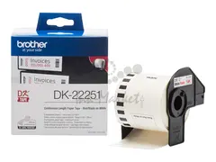 Бумажная клеящаяся лента Brother DK22251 ширина 62 мм, длина рулона 15,24 м. (печать черным и красным на белом) — фото 1