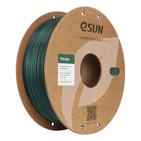 Пластик для 3D-печати eSUN TPU-95A, 1,75 мм, 1 кг, зелёный, TPU-95A175G1Y1