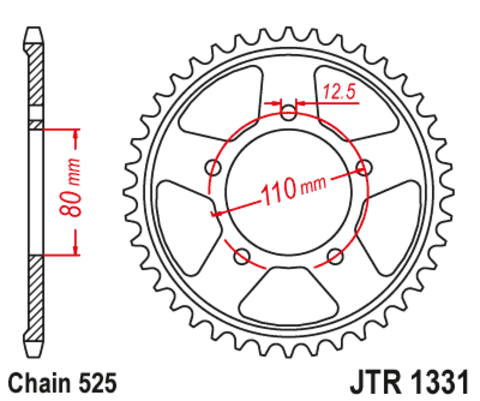 Звезда ведомая JTR1331 42ZBK