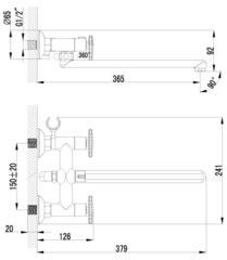 LEMARK Серия plus SPIRIT. Смеситель универсальный с плоским изливом – LM1951C